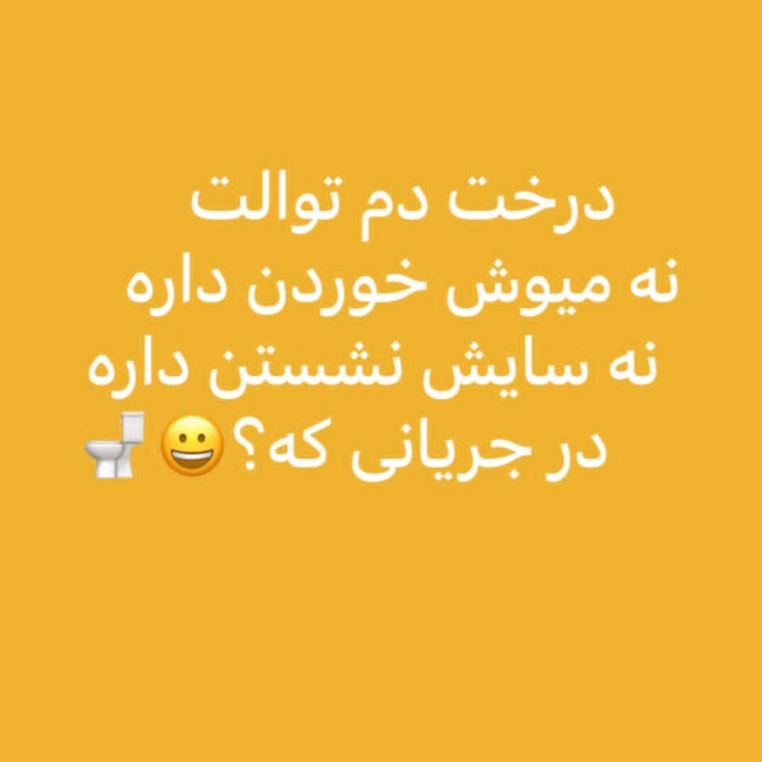 درخت دم توالت نه میوش خوردن داره نه سایش نشستن داره در جریانی که ؟