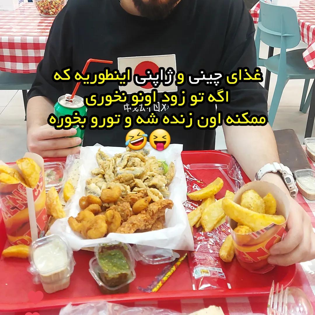 غذای چینی و ژاپنی اینطوریه که اگه تو زود اونو نخوری