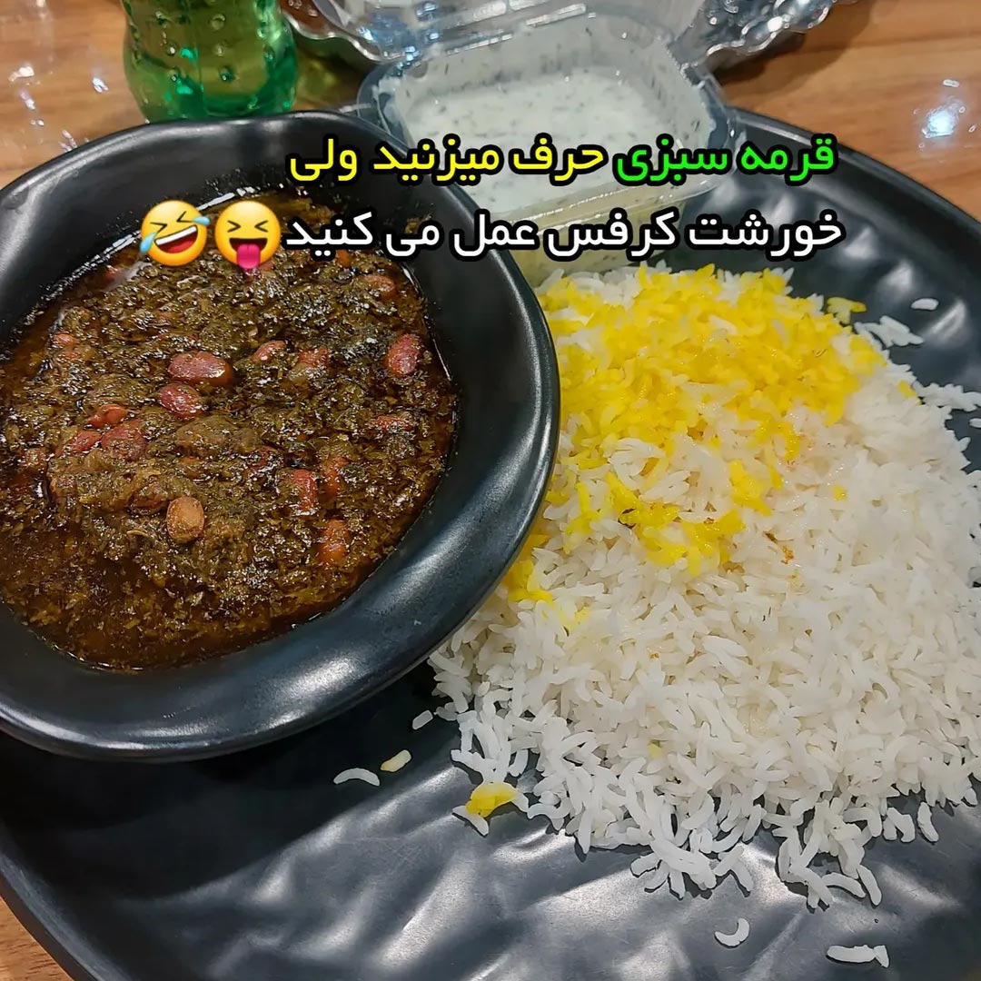 قرمه سبزی حرف میزنید ولی