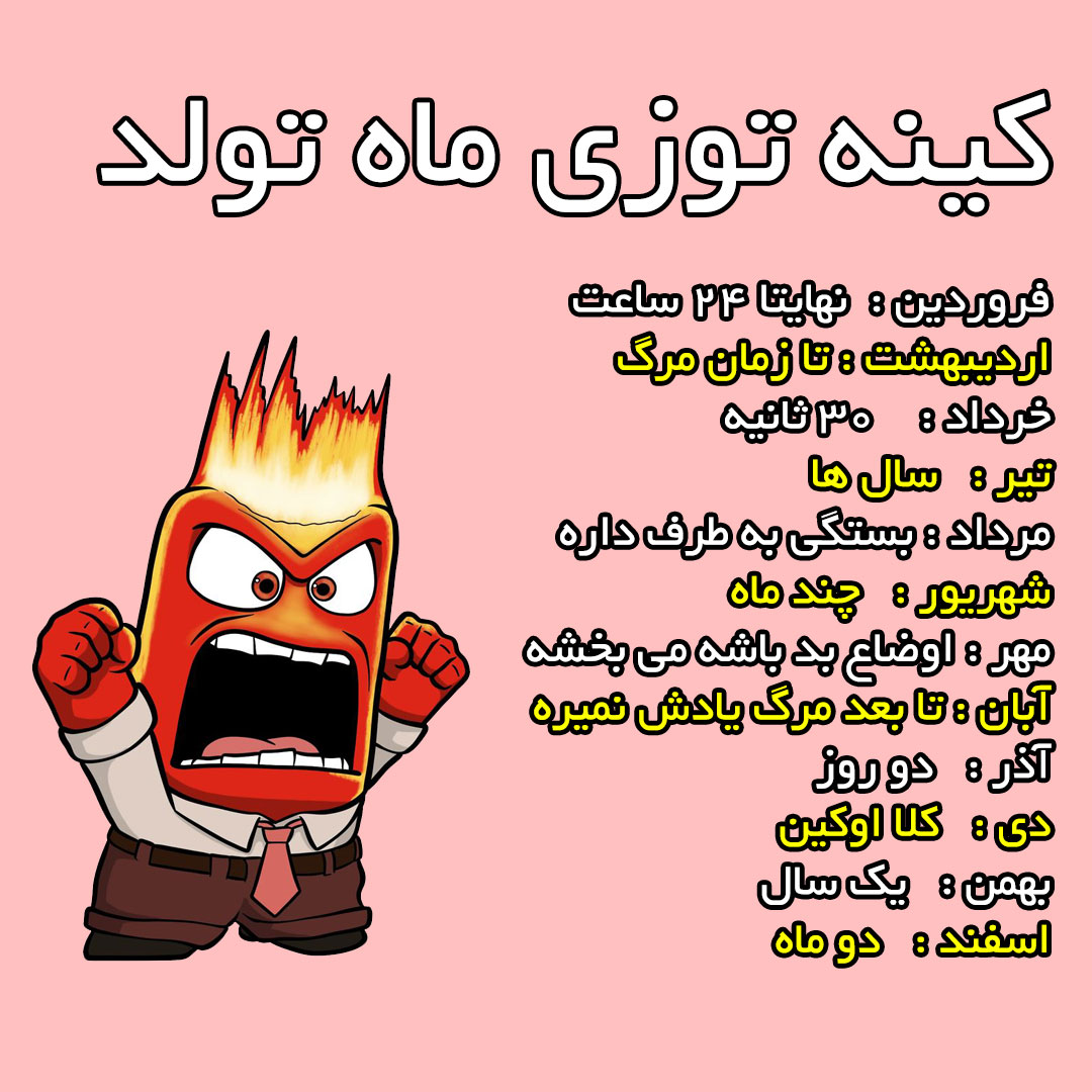 متولد کدام ماه کینه ای تر هستند ؟