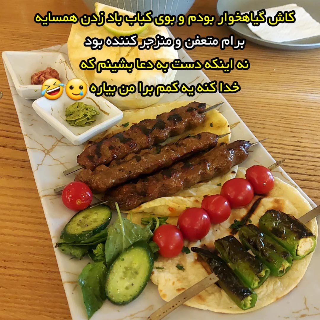کاش گیاهخوار بودم و بوی کباب باد زدن همسایه برام متعفن و منزجر کننده بود
