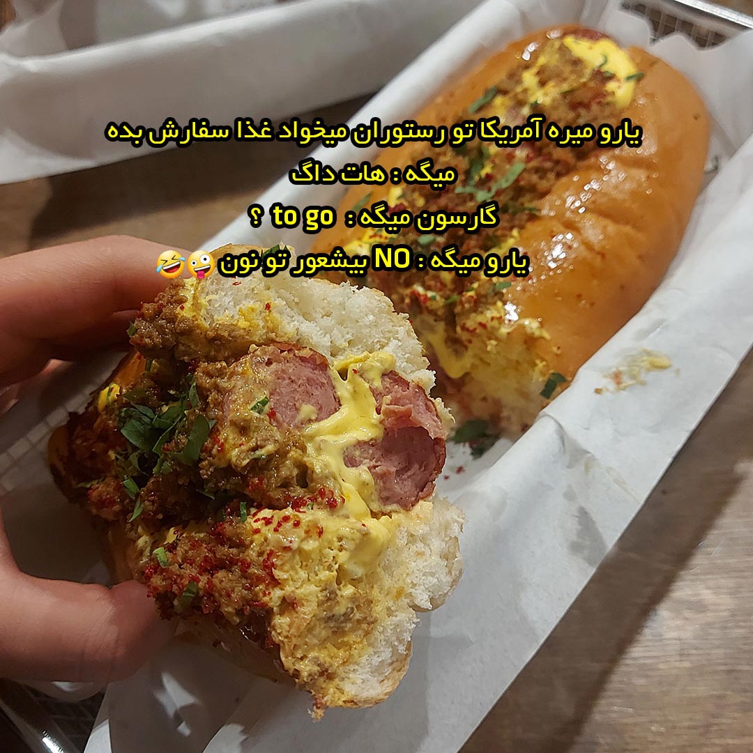 یارو میره آمریکا تو رستوران میخواد غذا سفارش بده میگه هات داگ