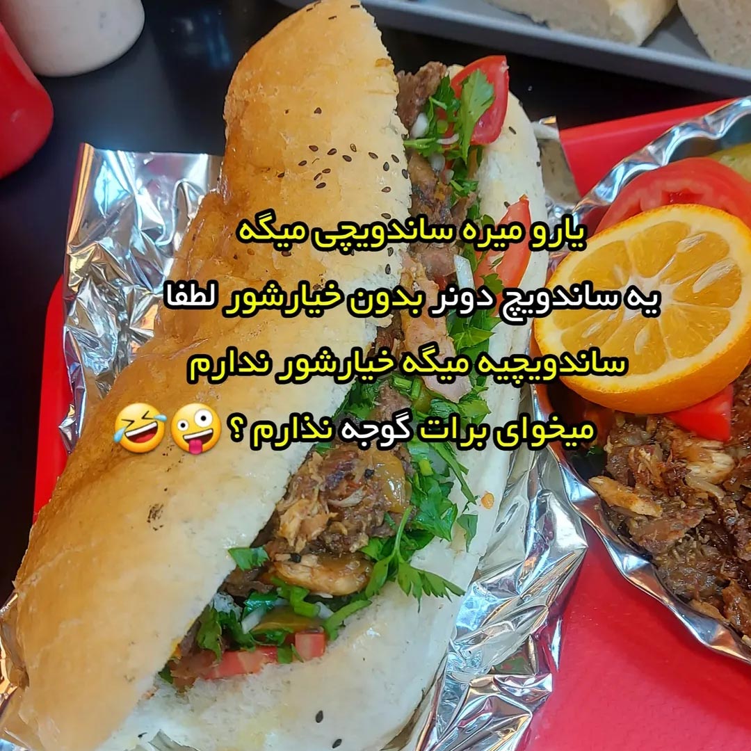 یه ساندویچ دونر بدون خیارشور لطفا